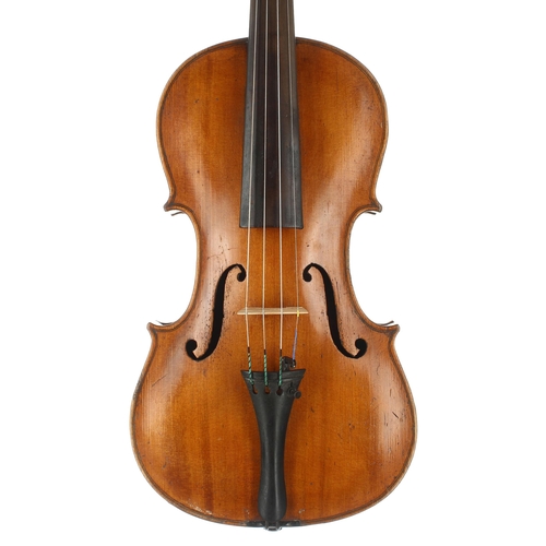 2418 - Late 19th century German violin, 14 1/8