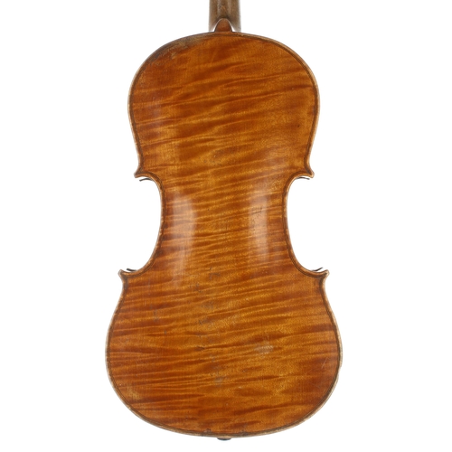 2418 - Late 19th century German violin, 14 1/8