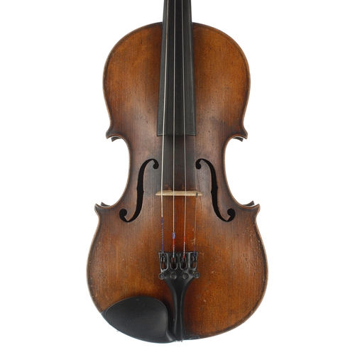 2437 - Late 19th century violin, 14 1/8