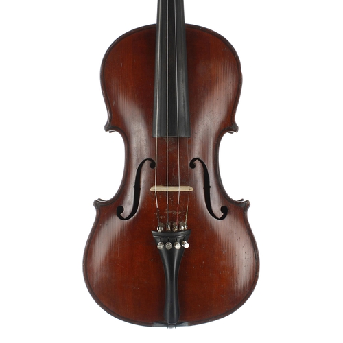 2440 - German Stradivari copy violin circa 1900, 14 3/16