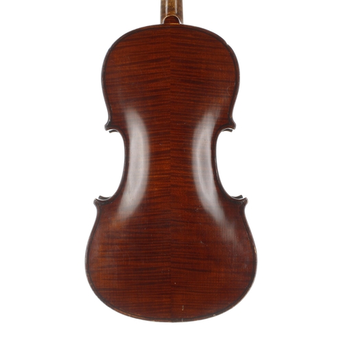 2440 - German Stradivari copy violin circa 1900, 14 3/16