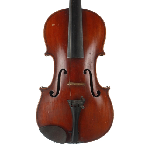 2442 - German violin labelled Robert A. Dolling, Markneukirchen, Made in Germany, Copie of Antonius Stradiv... 