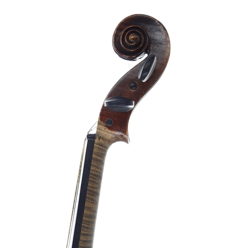 2444 - Early 20th century Maggini copy violin labelled Louis Lowendall, fecit Dresden Anno 19**, 14 3/8