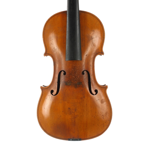 2445 - Early 20th century German violin labelled Jacobus Stainer..., 14 1/8