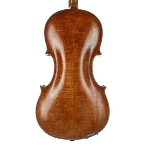 2448 - Interesting 18th century Italian composite violin labelled Franciscus de Emilianis fecit Roma Anno 1... 