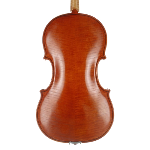 2451 - Good modern English viola by Wilfred G. Saunders and labelled 'Edwin Leslie' Made for Les Collier by... 