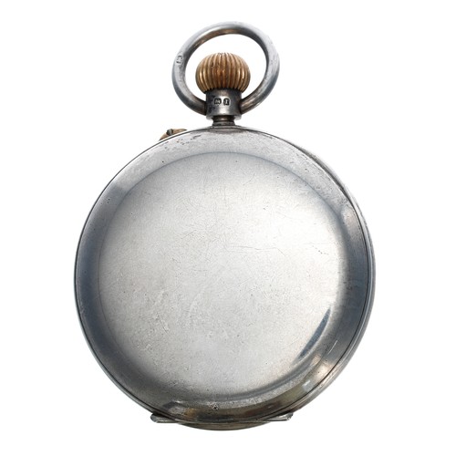 375 - H. Williamson Ltd British Military centre seconds lever silver pocket watch, London 1916, three quar... 