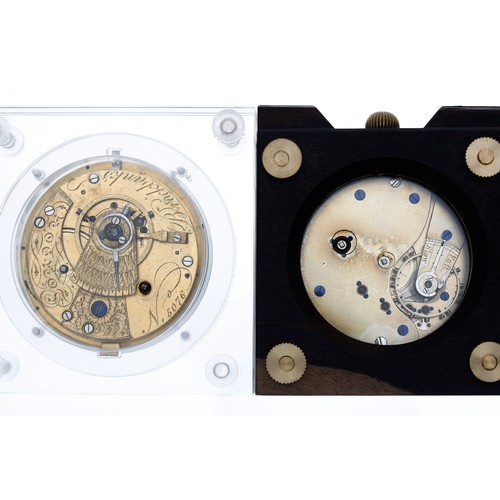 880 - Brockbanks, London fusee lever pocket watch movement, signed, no. 5076, with engraved balance cock, ... 