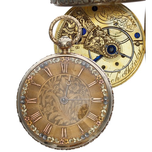 603 - Attractive 19th century 18ct fusee lever pocket watch, Chester 1837, the movement signed Rich'd Horn... 