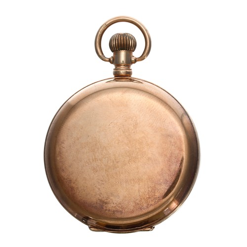 557 - American Waltham 9ct lever hunter pocket watch, serial no. 24133344, circa 1922, signed movement wit... 