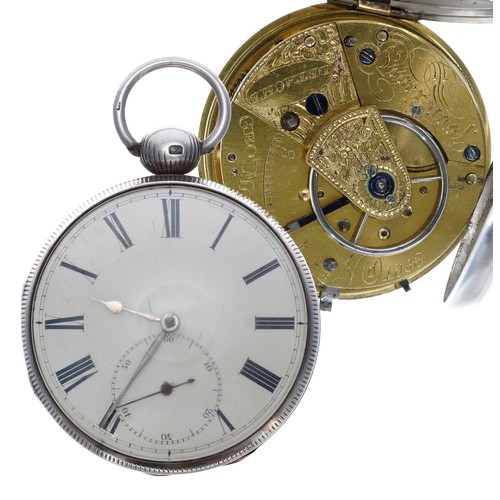 727 - George IV silver fusee 'Detached' lever pocket watch, Chester 1824, the movement signed Geoe Morris,... 