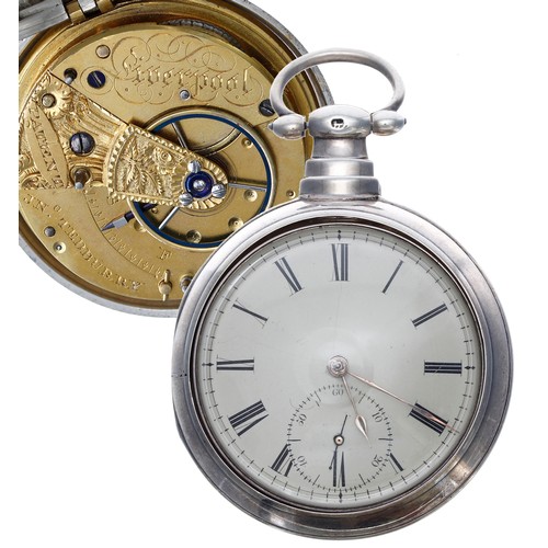 728 - William IV silver fusee 'Patent' lever pair cased pocket watch, Chester 1836, the movement signed Jn... 