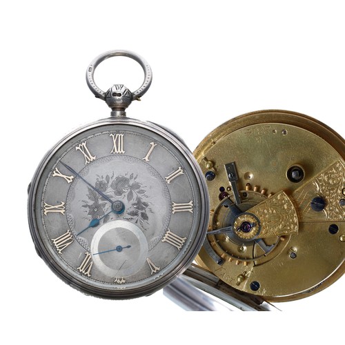 746 - Large Victorian silver fusee lever pocket watch, Chester 1889, unsigned movement with compensated ba... 