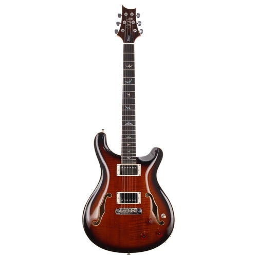 176 - Paul Reed Smith (PRS) SE Hollowbody II Piezo electric guitar, made in China; Body: tobacco burst bev... 