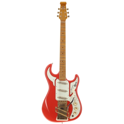 177 - Burns The Shadows Custom Signature edition electric guitar; Body: Fiesta red finish; Neck: figured m... 