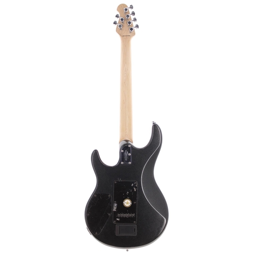 240 - Sterling by Music Man Steve Lukather LK100D electric guitar, made in Indonesia; Body: black metallic... 