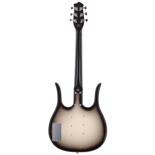 252 - Danelectro Longhorn reissue electric guitar, made in Korea; Body: silver burst finish; Neck: good; F... 