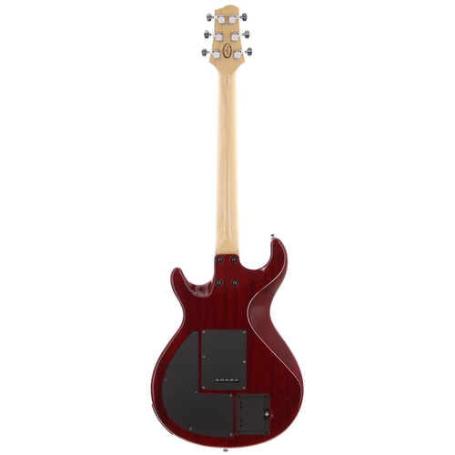 259 - 2004 Line 6 Variax 700 electric guitar, made in Japan; Body: trans red finish, a few minor dings and... 