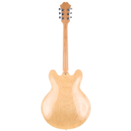 268 - Epiphone Dot semi-hollow body electric guitar; Body: natural finish; Neck: maple, good; Fretboard: r... 