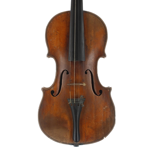 2454 - Interesting violin circa 1820, unlabelled, 13 13/16