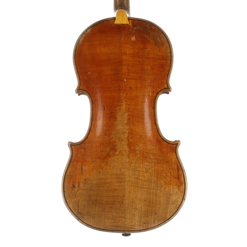 2454 - Interesting violin circa 1820, unlabelled, 13 13/16