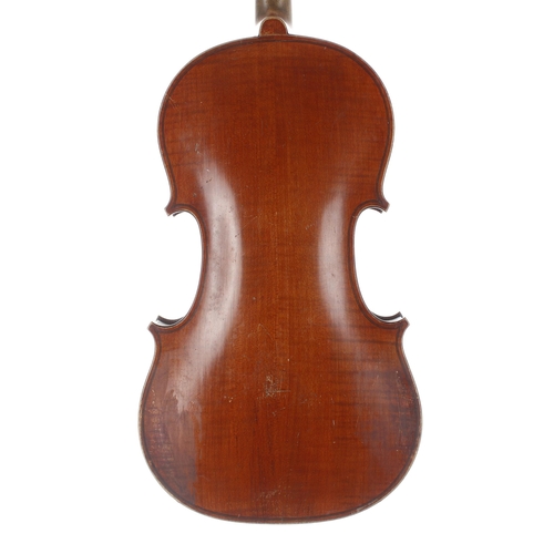 2466 - Good French Mirecourt violin of the Colin School, the two piece back of faint medium curl with simil... 