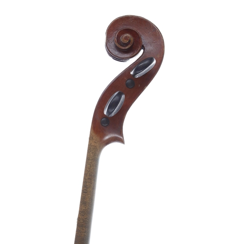 2466 - Good French Mirecourt violin of the Colin School, the two piece back of faint medium curl with simil... 