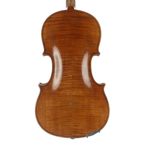 2468 - German violin by and labelled Modell Old Bull, Manufactured in Saxony by Schlosler & Sohn, circa... 