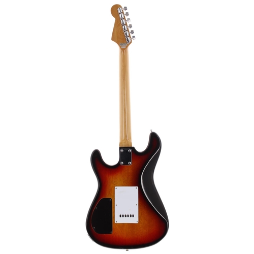167 - 1970s S-Type electric guitar branded Greco, possibly composite; Body: three-tone sunburst finish, li... 