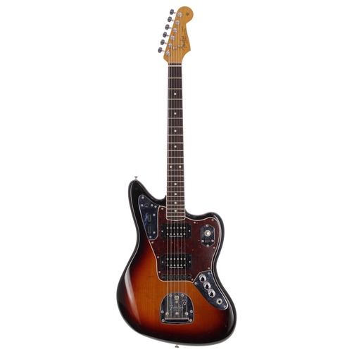 63 - 2019 Fender Kurt Cobain Jaguar electric guitar, made in Mexico; Body: sunburst finish; Neck; maple; ... 