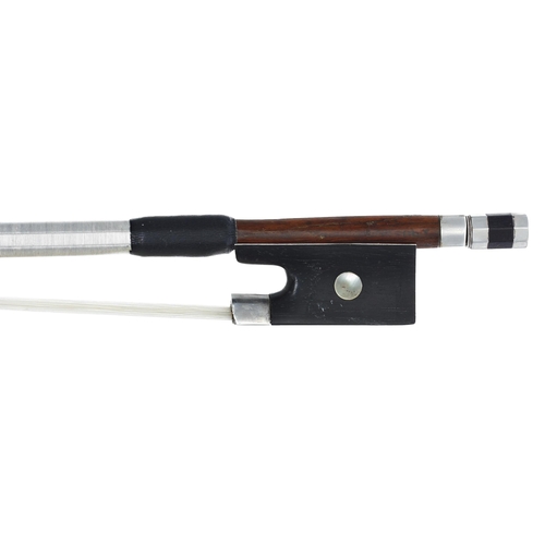 2233 - French silver mounted violin bow by Charles Nicolas Bazin circa 1890, faintly stamped A. Husson..., ... 