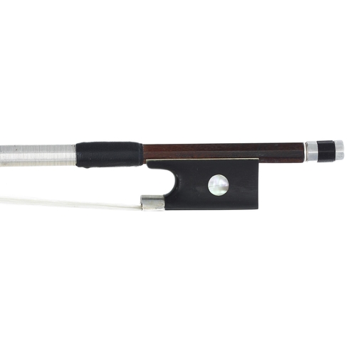 2234 - German silver mounted violin bow of the Knopf School circa 1870, stamped Vtor Fetique á Paris, the s... 