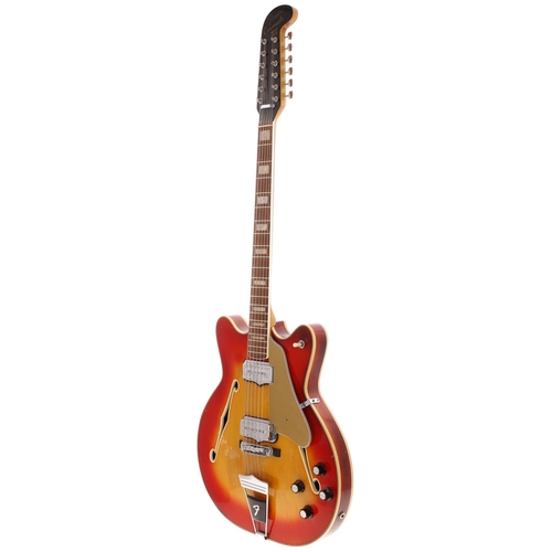 69 - Fender Coronado XII twelve string semi-hollow body electric guitar, made in USA, circa 1967; Body: c... 