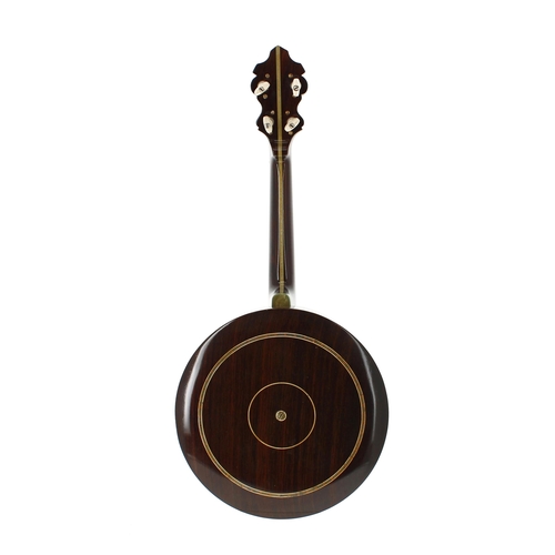 1564 - Banner Blue banjo ukulele circa 1928 made by William Lange of New York, with inlaid rosewood ba... 