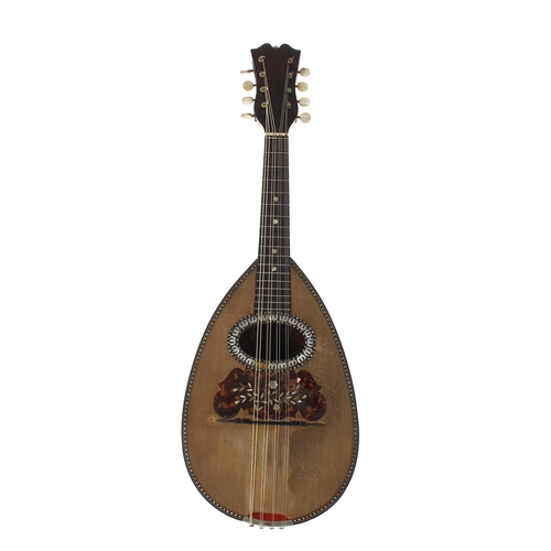 1596 - Good Neapolitan mandolin by and labelled Jerome Thibouville Lamy & Cie...Paris, with fluted bowl... 