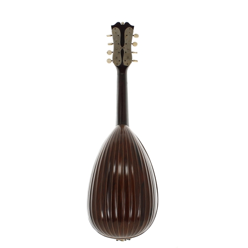 1596 - Good Neapolitan mandolin by and labelled Jerome Thibouville Lamy & Cie...Paris, with fluted bowl... 