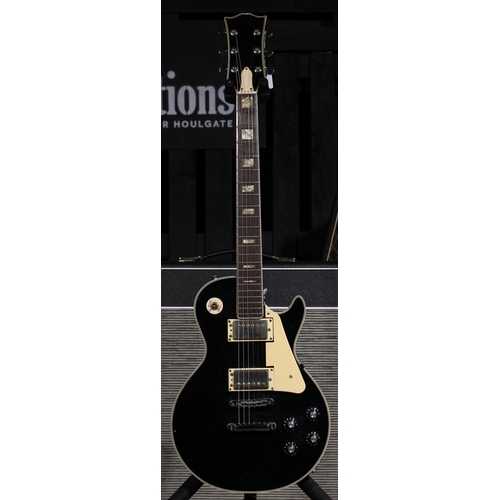 531 - 1970s Japanese LP type electric guitar; Body: black finish, scuffs, dings and scratches throughout; ... 