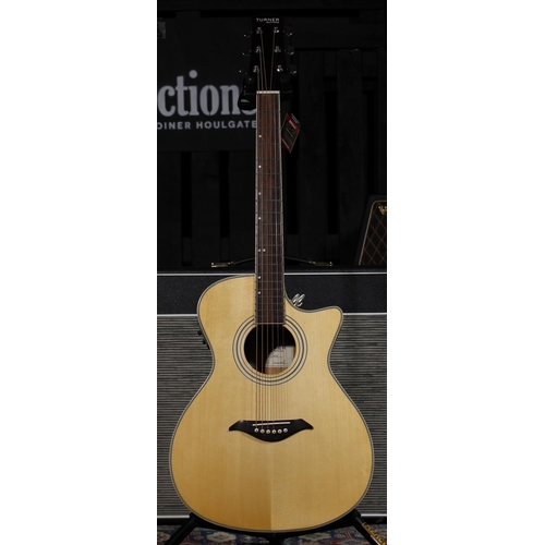 540 - 2012 Turner 42CE electro-acoustic guitar, with ovangkol back and sides and natural spruce top (new/o... 