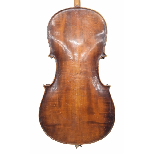 2515 - Early 20th century German three-quarter size violoncello, 27 3/4