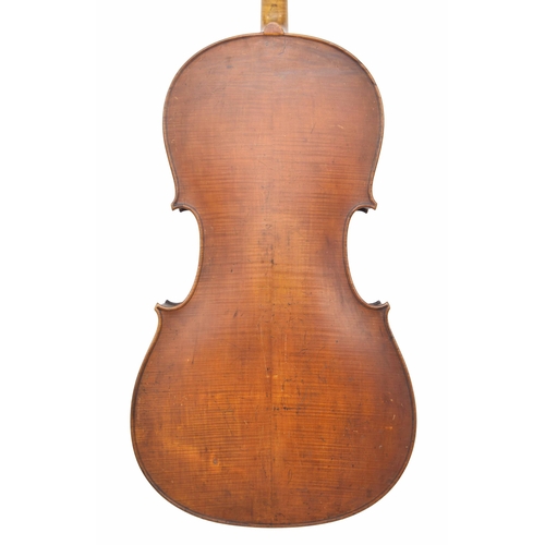 2516 - 19th century Mittenwald violoncello in need of restoration, labelled Januarius Gagliano..., 29 1/4