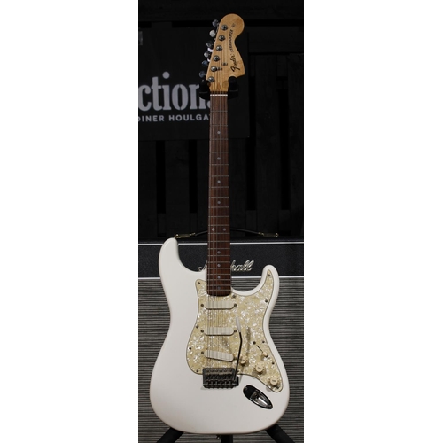 486 - Custom Build S-Type electric guitar comprising white finished S-Type body, twenty-one fret rosewood ... 