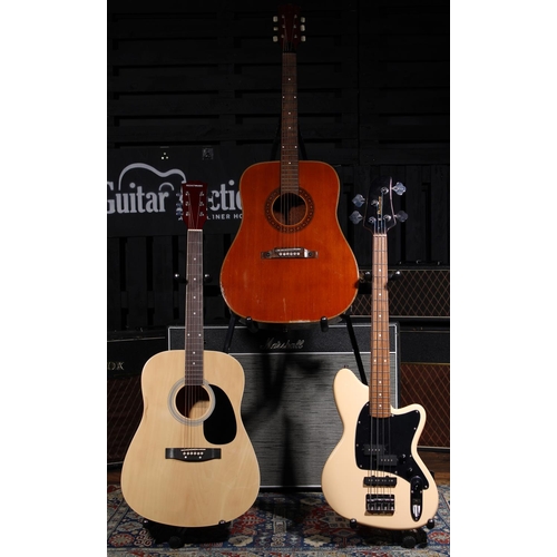 495 - 2019 Ibanez TMB30 shortscale bass guitar; together with an Eko Ranger 6 acoustic guitar in typically... 