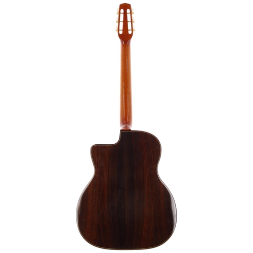 158 - Gitane DG-255 gypsy jazz acoustic guitar; Back and sides: east Indian rosewood, light surface marks ... 
