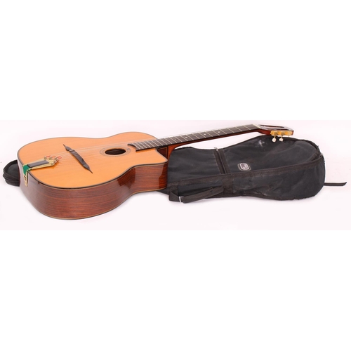 158 - Gitane DG-255 gypsy jazz acoustic guitar; Back and sides: east Indian rosewood, light surface marks ... 