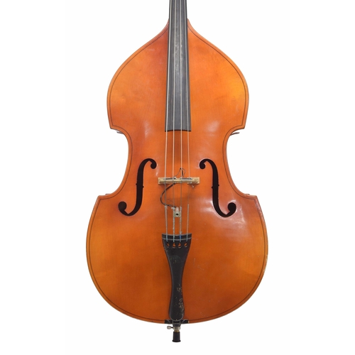 2520 - Modern Eastern European restored double bass, hard case