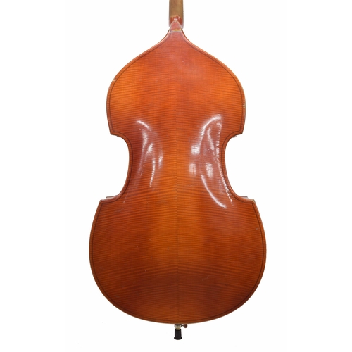 2520 - Modern Eastern European restored double bass, hard case