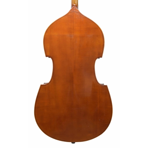 2521 - Modern Romanian double bass labelled made in the workshops of Andreas Zeller for Stentor Music Co. L... 