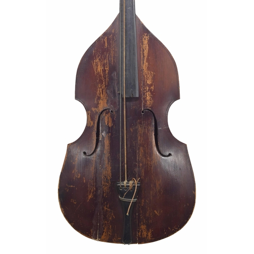 2524 - Small Italian double bass made by Giacomo Marchese circa 1940, back length 36 1/2