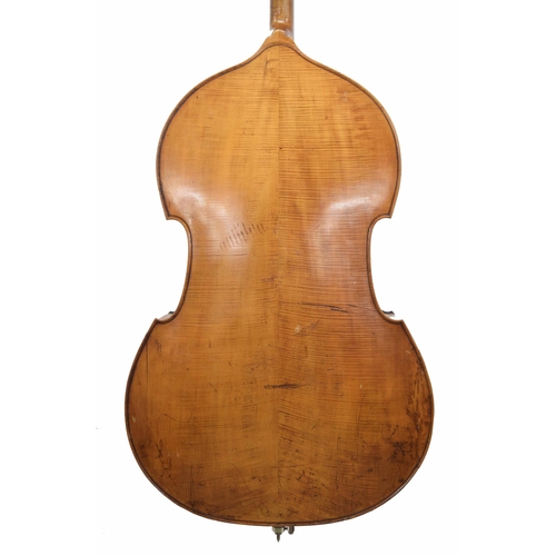 2528 - Good French double bass probably from the Buthod workshop, Mirecourt circa 1880, unlabelled, length ... 