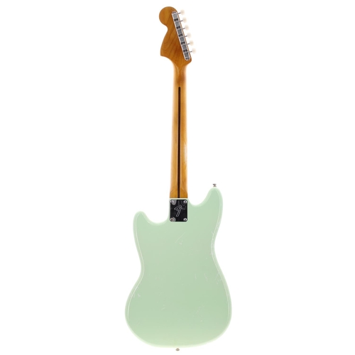 139 - Custom Build Mustang electric guitar; Body: surf green nitro finished Mustang body, various scratche... 